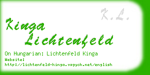 kinga lichtenfeld business card